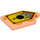 LEGO Transparent Neon Reddish Orange Tile 2 x 3 Pentagonal with Ground Pound Power Shield (22385 / 24371)