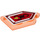 LEGO Transparent Neon Reddish Orange Tile 2 x 3 Pentagonal with Toxic Sting Power Shield (22385 / 25818)