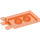 LEGO Transparentes Neonrot-Orange Fliese 2 x 3 mit Horizontal Clips (Dick geöffnete O-Clips) (30350 / 65886)