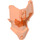 LEGO Transparent Neon Reddish Orange Torso with Indented Waist and Hip Armor (90652)
