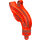 LEGO Transparent Neon Reddish Orange Triple Feather Plume (Compact) (28661 / 64647)