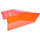 LEGO Transparent Neon Reddish Orange Windscreen 4 x 10 x 2.3 with Handle (27165 / 35175)