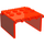 LEGO Transparent Neon Reddish Orange Windscreen 4 x 4 x 2 Canopy Extender (2337)