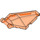 LEGO Transparentes Neonrot-Orange Windschutzscheibe 4 x 5 mit Griff (27262 / 35043)