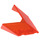 LEGO Transparent Neon Reddish Orange Windscreen 6 x 4 x 1.3 with Point (22483 / 35372)