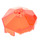 LEGO Transparent Neon Reddish Orange Windscreen 6 x 6 Octagonal Canopy with Axle Hole (2418)