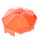 LEGO Orange rougeâtre néon transparent Pare-brise 6 x 6 Octagonal Canopée avec trou d&#039;axe (2418)