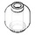 LEGO Transparent Opal Minifigure Head (Safety Stud) (3626 / 88475)