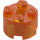 LEGO Transparent Orange Brick 2 x 2 Round (3941 / 6143)