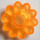 LEGO Orange transparent Clikits 2 x 2 Fleur avec 10 Pétales avec Trou (45458 / 46283)