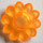 LEGO Transparant Orange Clikits 2 x 2 Blomma med 10 Kronblad med Hål (45458 / 46283)