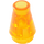 LEGO Transparent Orange Cone 1 x 1 without Top Groove (6188)