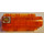LEGO Orange transparent Cylindre 9 x 4 x 2 avec &#039;High Risk Area&#039; &amp; Caged Alien Autocollant (58947)