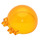 LEGO Transparentes Orange Dome 6 x 6 x 3 mit Scharnier Stubs (50747 / 52979)