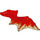 LEGO Orange transparent Dragon Aile 11 x 5 avec Marbled rouge Bord (4899)