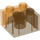LEGO Transparent Orange Duplo Brick 2 x 2 (3437 / 89461)