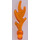 LEGO Transparentes Orange Flamme mit Basisrand keine Stifte (6126 / 28618)