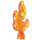 LEGO Transparentes Orange Flamme mit Clip (80519)