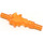 LEGO Transparentes Orange Flames mit Stange auf Both Ends