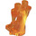 LEGO Transparent Orange Ghost Legs with Marbled Bright Light Orange (19859)