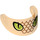 LEGO Transparent Orange Helmet Visor with Snake Green Eyes (2447 / 69215)