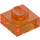 LEGO Transparent Orange Plate 1 x 1 (3024 / 30008)