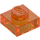 LEGO Transparent Orange Plate 1 x 1 (3024 / 30008)