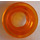 LEGO Orange transparent assiette 1 x 1 Rond avec Stud ouvert (28626 / 85861)