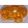 LEGO Transparentes Orange Platte 2 x 2 Runden mit Gerundet Unterseite (2654 / 28558)