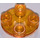 LEGO Transparentes Orange Platte 2 x 2 Runden mit Gerundet Unterseite (2654 / 28558)
