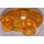 LEGO Transparent Orange Plate 2 x 2 Round with Rounded Bottom (2654 / 28558)