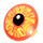 LEGO Orange transparent assiette 2 x 2 Rond avec Arrondi Bas avec Gargantos Eye (2654 / 87529)