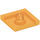 LEGO Transparent Orange Plate 2 x 2 with Groove and 1 Center Stud (23893 / 87580)