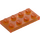 LEGO Transparent Orange Plate 2 x 4 (3020)
