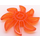 LEGO Transparent Orange Propellor 8 Blade 5 Diameter (41530 / 60591)