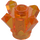 LEGO Transparent Orange Rock 1 x 1 with 4 Points (11127 / 28568)