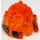 LEGO Transparant oranje Steen Monster Minifigure Hoofd (87780)