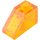 LEGO Transparent Orange Slope 1 x 2 (45°) (3040 / 6270)