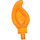 LEGO Orange transparent Petit Flamme avec Épingle (37775)