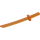 LEGO Gennemsigtig orange Sværd med firkantet beskyttelse og kappeklædt Pommel (Shamshir) (21459)