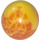 LEGO Transparentes Orange Technic Bionicle Ball 16.5 mm mit Marbled Gelb (15365 / 95753)