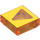 LEGO Transparent Orange Tile 1 x 1 with Triangle with Groove (3070 / 44286)