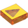 LEGO Transparent Orange Tile 1 x 1 with Triangle with Groove (3070 / 44286)