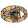 LEGO Transparent Orange Treasure Ring with Gold Bands and Crab (89160)