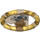 LEGO Transparent Orange Treasure Ring with Gold Bands and Crab (89160)