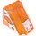 LEGO Transparant oranje Voorruit 4 x 5 x 3 met Ruimte logo Sticker (30251 / 35169)