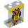 LEGO Transparent Panneau 1 x 2 x 2 avec Dr. Inferno sans supports latéraux, tenons creux (4864 / 63711)
