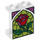 LEGO Transparent Panel 1 x 2 x 2 mit rot rose mit Seitenstützen, Hohlbolzen (6268 / 38621)