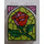 LEGO Transparent Panel 1 x 2 x 2 with red rose with Side Supports, Hollow Studs (6268 / 38621)