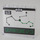 LEGO Transparent Panel 1 x 4 x 3 mit Green &#039;DEPARTURE 12:01&#039; und Zug Map Aufkleber mit Seitenstützen, Hohlbolzen (35323)